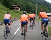 Climbing the Colombiere at Le Reposoir